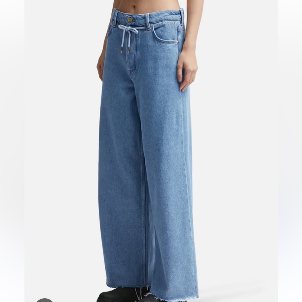 Ganni Wide Leg Drawstring Jeans - Picture 5 of 5